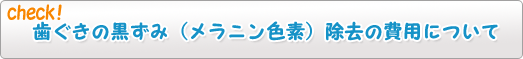 歯ぐきの黒ずみ（メラニン色素）除去の費用について